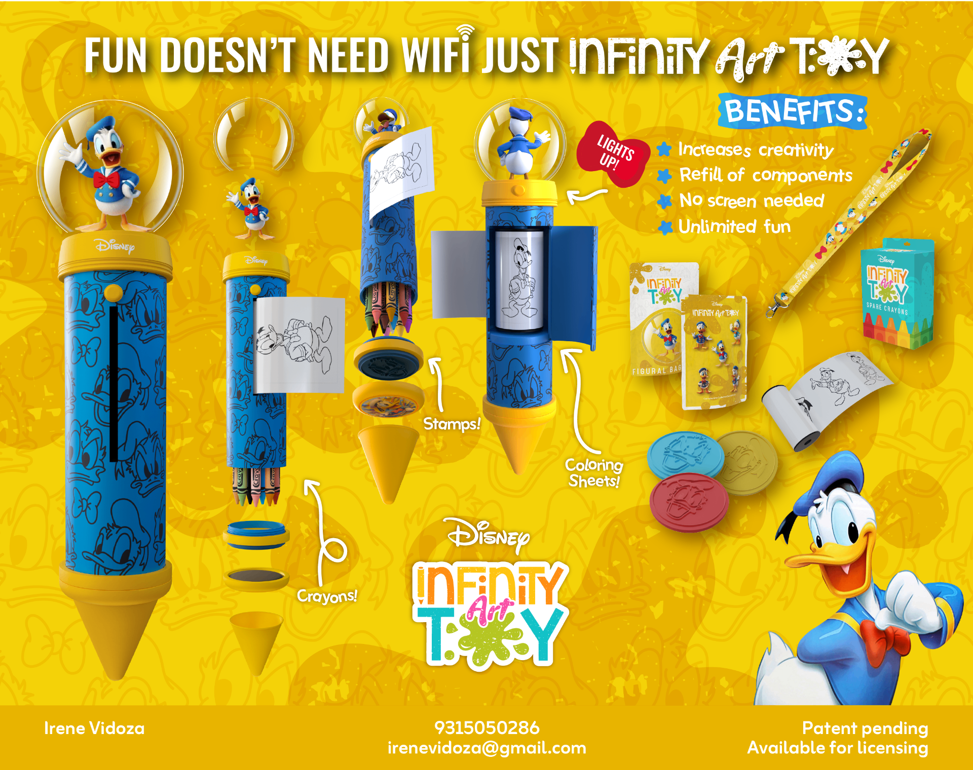 Donald Duck Infinity Art Toy crayon