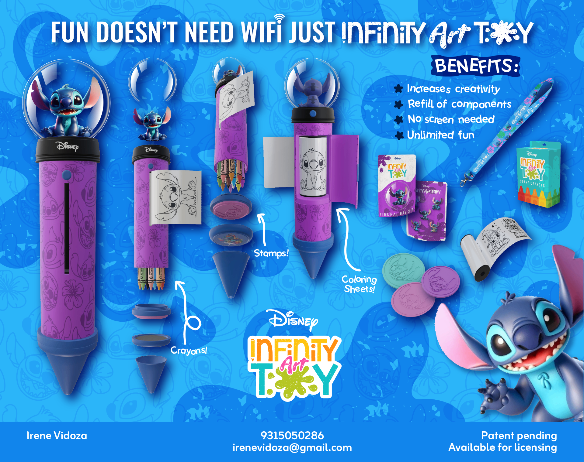 Stitch Infinity Art Toy crayon