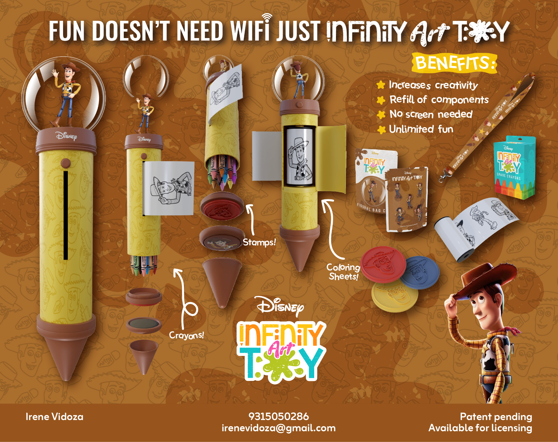 Woody Infinity Art Toy crayon